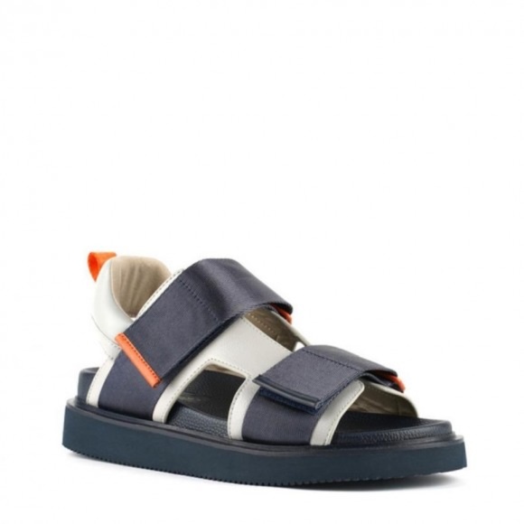 United Nude Men\'s Sandals Brand New (Geo Sandal Men\'s) Blue, grey with orange. main image 11